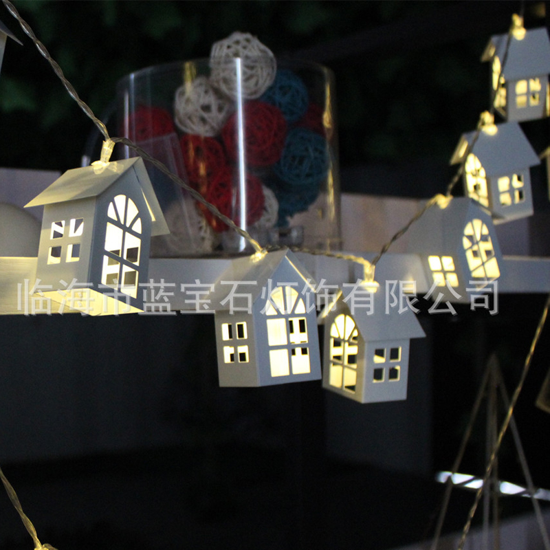 Unique Wonderful Metal String Lantern House Starry Lights For Child\'S Home Christmas Tree Bar Festival Decoration